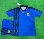 Retro Argentina Away Messi Jersey with Shorts 2006/07 .