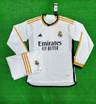 Real Madrid Home Jersey Full sleeve with Shorts 2023/24 [Premium Quality]