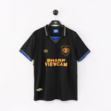 Retro  Manchester Black Jersey 1998-00