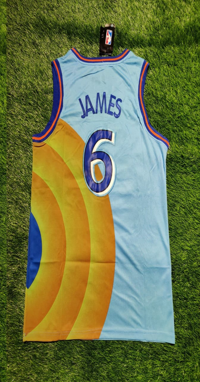 James 6 Tune Squad Multi-Colour  Basketball Jersey [Stitch]