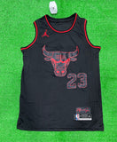 Jordan 23 Bulls Black/Red Basketball Jersey [Stitch]