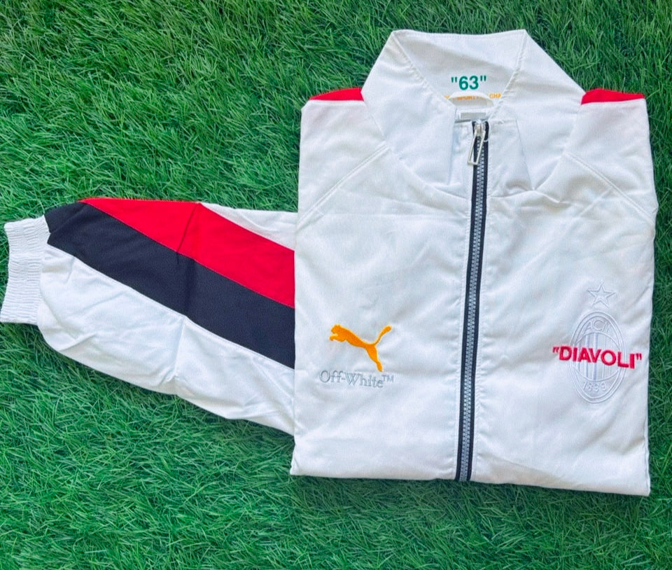 AC MILAN Diavoli white Anthem windbreaker Jacket 2025/26