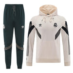 Real Madrid Warm white Black Hoddie set  2024/25