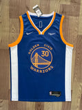 Curry 30 Warriors Blue/White Basketball Jersey [Stitch]