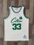Bird 33 Celtics White/Green Basketball Jersey [Stitch]