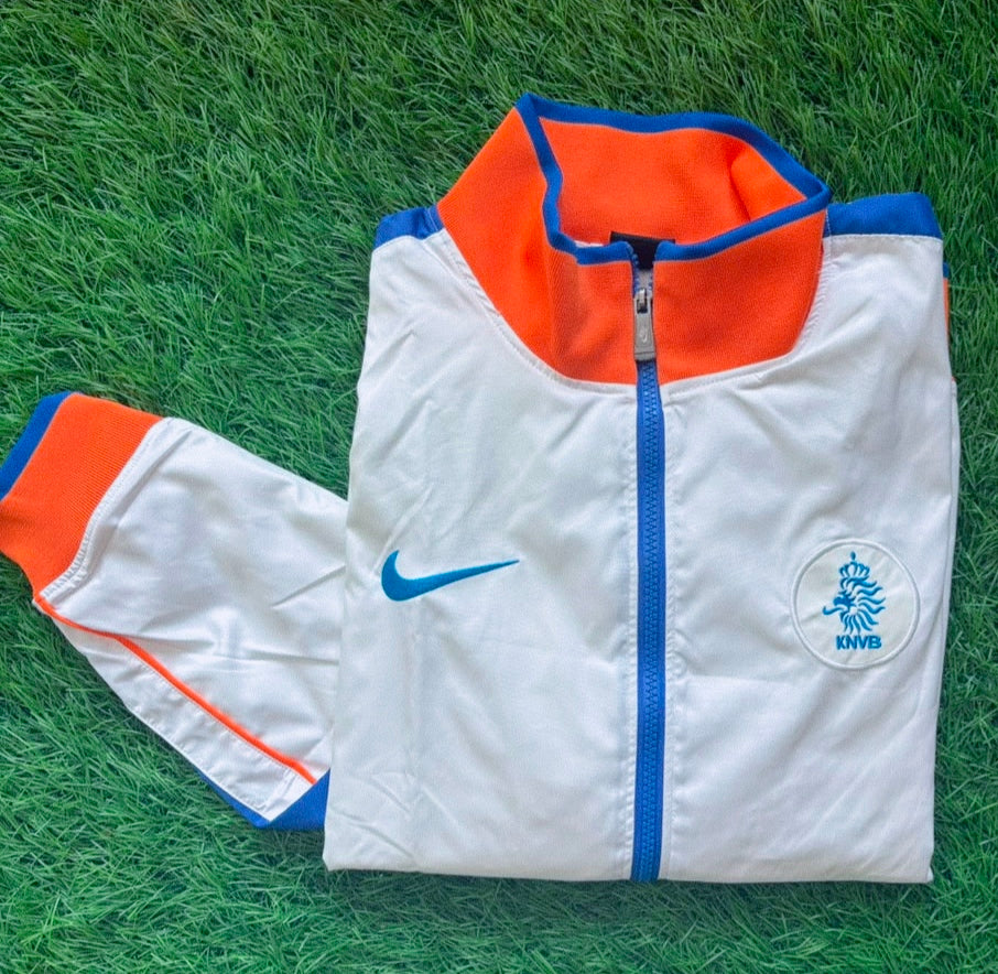 Netherlands White Anthem Windbreaker Jacket 2025/26