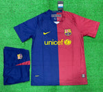 Retro Barcelona Home Messi Jersey with Shorts 2009 UCL Final Edition