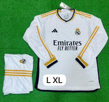 Real Madrid Home  Jersey Full sleeve with Shorts 2023/24 [Premium Quality]