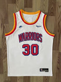 Warriors 30 Biegewhite/Red Basketball Jersey [Stitch]