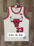 Jordan 23 Bulls White/Red Basketball Jersey [Stitch]