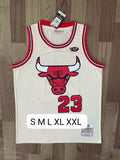 Jordan 23 Bulls White/Red Basketball Jersey [Stitch]