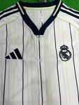 R Madrid White Embroidered Baseball Jersey  2025/26 [Player's Quality]