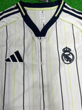 R Madrid White Embroidered Baseball Jersey  2025/26 [Player's Quality]