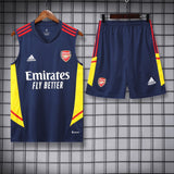 ARS Sleeveless Pre-Match Jersey with Shorts Blue 2022/23 [Premium Quality]