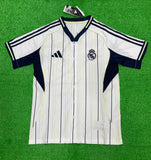 R Madrid White Embroidered Baseball Jersey  2025/26 [Player's Quality]