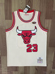 Jordan 23 Bulls White/Red Basketball Jersey [Stitch]