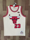 Jordan 23 Bulls White/Red Basketball Jersey [Stitch]