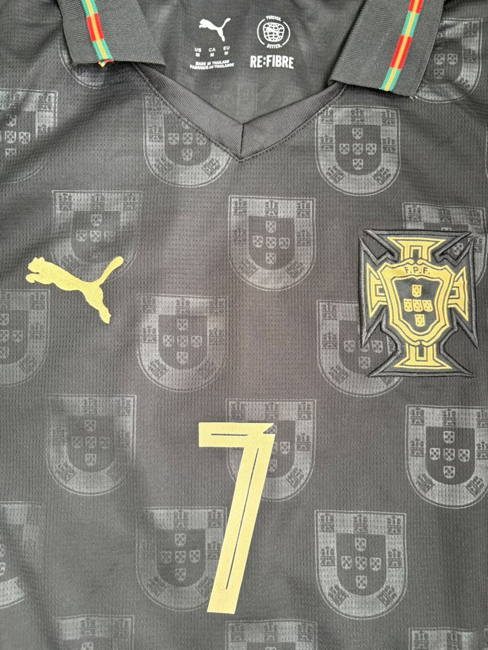 The Final Ronaldo Portugal Black Panther Full Sleeve Jersey WC 2026 [Superior Quality]