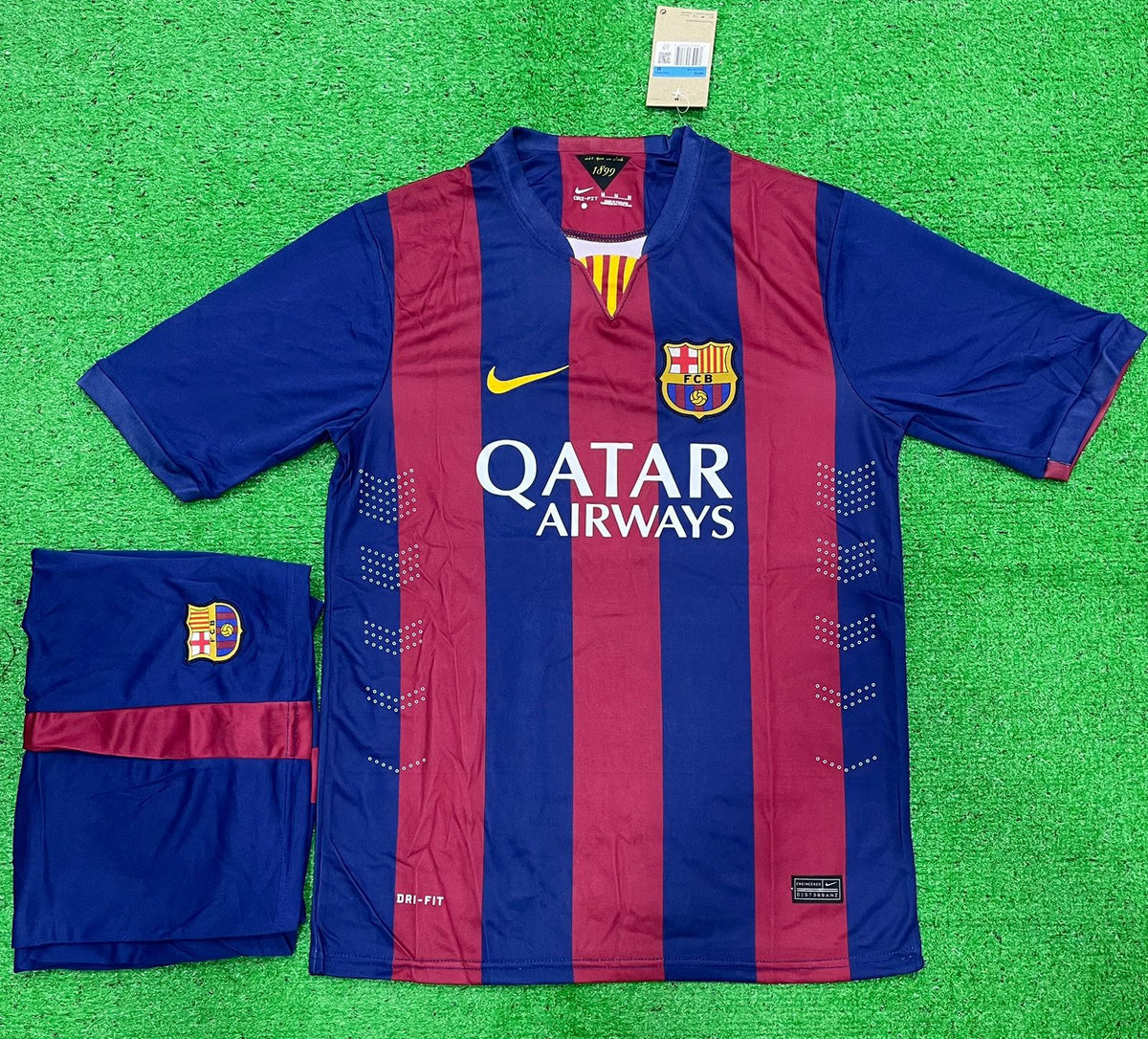 Retro Barcelona Home Messi Jersey with Shorts 2014/15