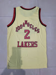 Lakers Los angles 2 Biege white Basketball Jersey Only[Print]