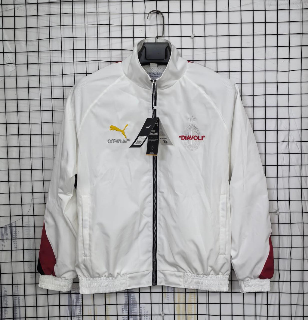 AC MILAN Diavoli white Anthem windbreaker Jacket 2025/26