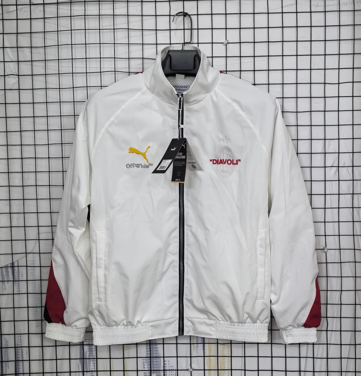 AC MILAN Diavoli white Anthem windbreaker Jacket 2025/26