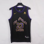 Lakers Los Angeles 23 Black/Yellow Basketball Jersey [Stitch]