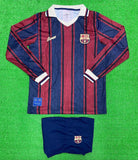 Barcelona Home 125 Yrs. Full Sleeve Jersey with Shorts 2025/26 [Premium Quality]