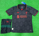 Liverpool Black Jersey with green and Red ancient with Shorts 2025/26 [Premium Quality]