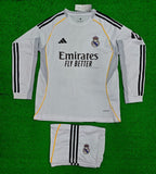 R Madrid Home Full Sleeve Jersey with Shorts 2025/26 [Premium Quality]
