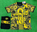 BRAZIL Special Jesus yellow Jersey with Shorts 2025/26 [Premium Quality]