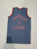 Lakers Los angles 2 Grey Red Basketball Jersey Only[Print]