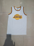 Lakers Los angles 2 White Yellow Basketball Jersey Only[Print]