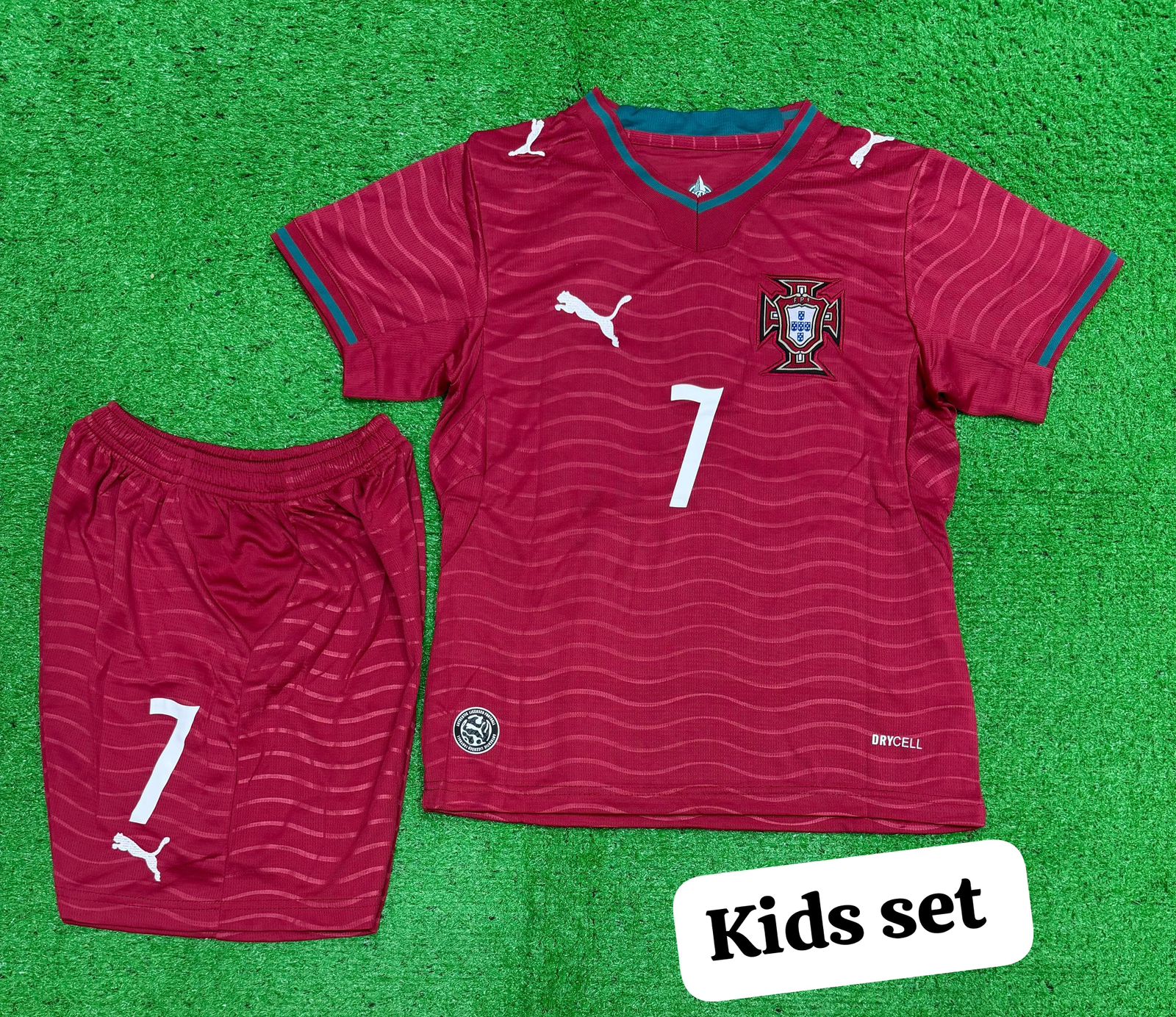 Portugal Ronaldo Kids/Youth Home Jersey & Shorts WC 2026
