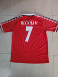 Retro Manchester United Home Backham Jersey with Shorts 1998-00.