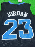 Jordan North Carolina 23 Black/Blue Basketball Jersey [Stitch]