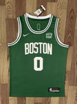 Walker Boston 0 Green/White Basketball Jersey [Stitch]
