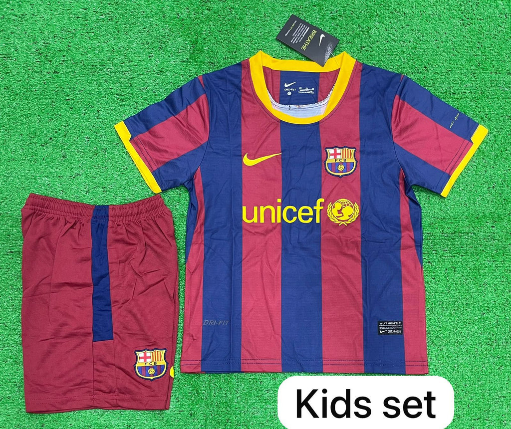Retro BARCELONA HOME Kids/Youth  Jersey & Shorts.Final London 2011.