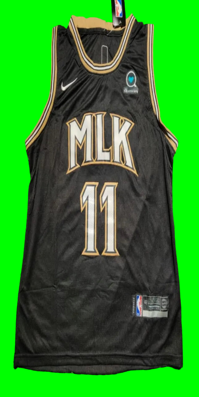 MLK Young 11 Black/White Basketball Jersey [Stitch]