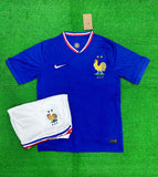 France Home Euro cup Jersey with Shorts 2025 [Premium Quality]