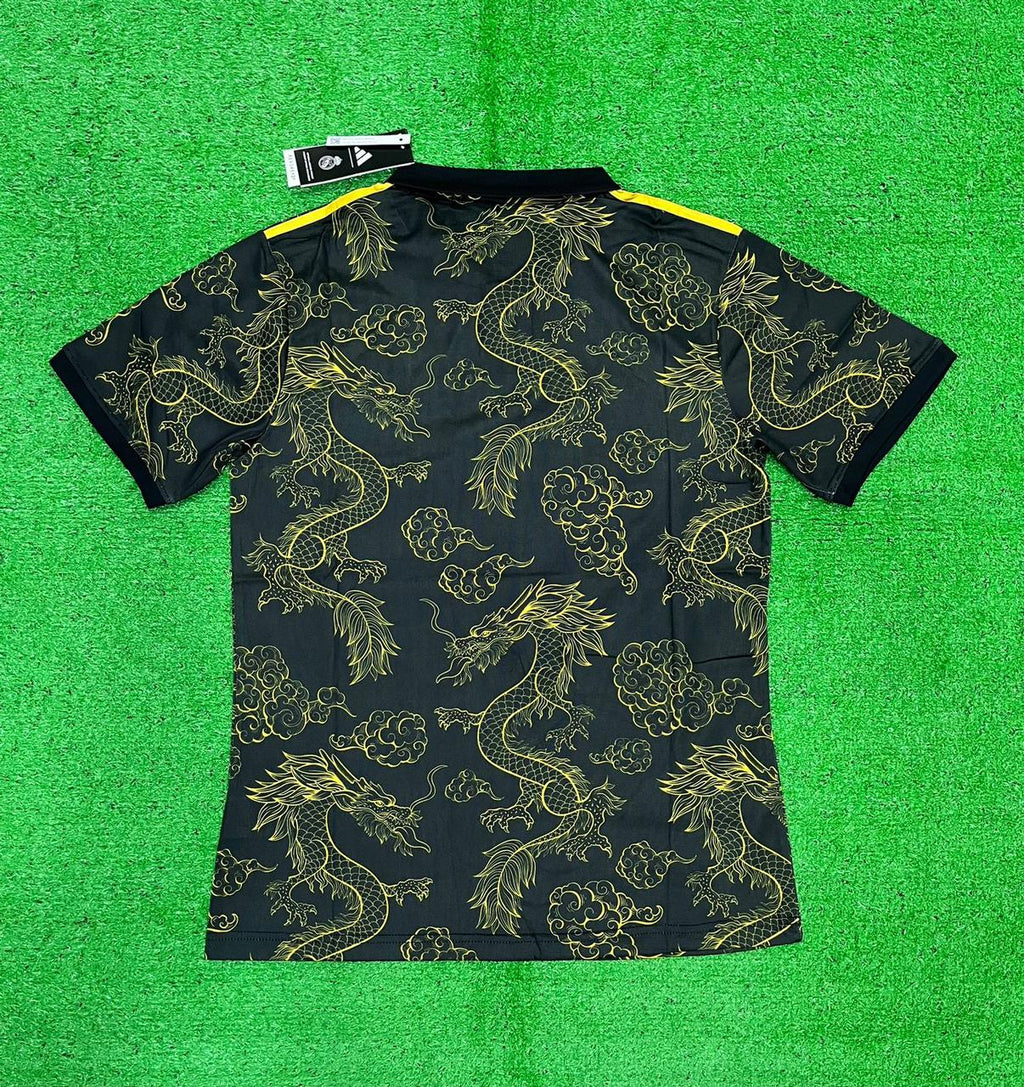 R Madrid Chinese Dragon special edition Black /Gold Jersey front and back sublimation 2023/24 [Superior Quality]