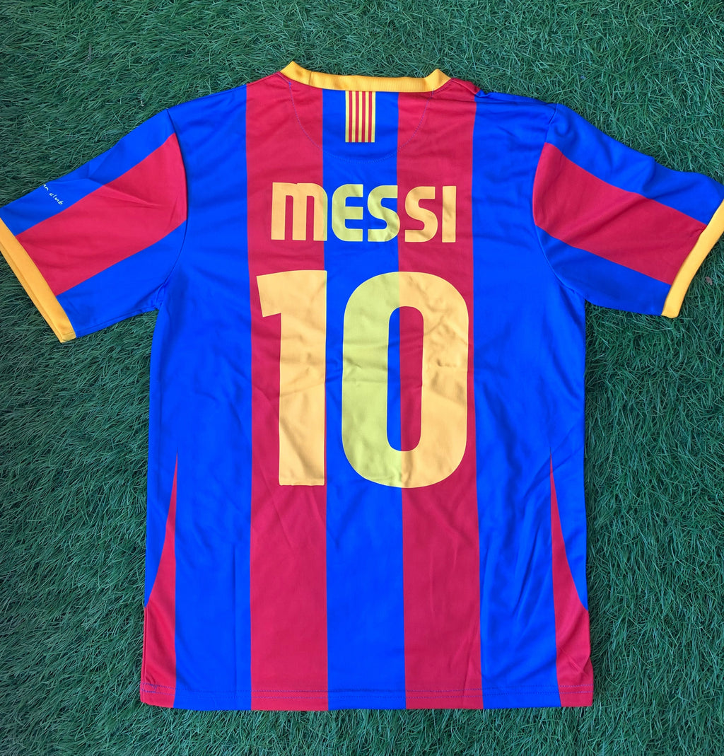 Retro Barcelona Messi Home Jersey & Shorts UCL Final 2011