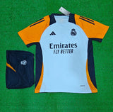 R Madrid pre match  White Jersey and Shorts 2025/26 [Premium Quality]