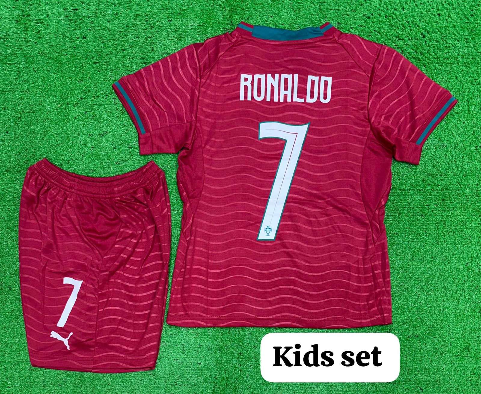 Portugal Ronaldo Kids/Youth Home Jersey & Shorts WC 2026