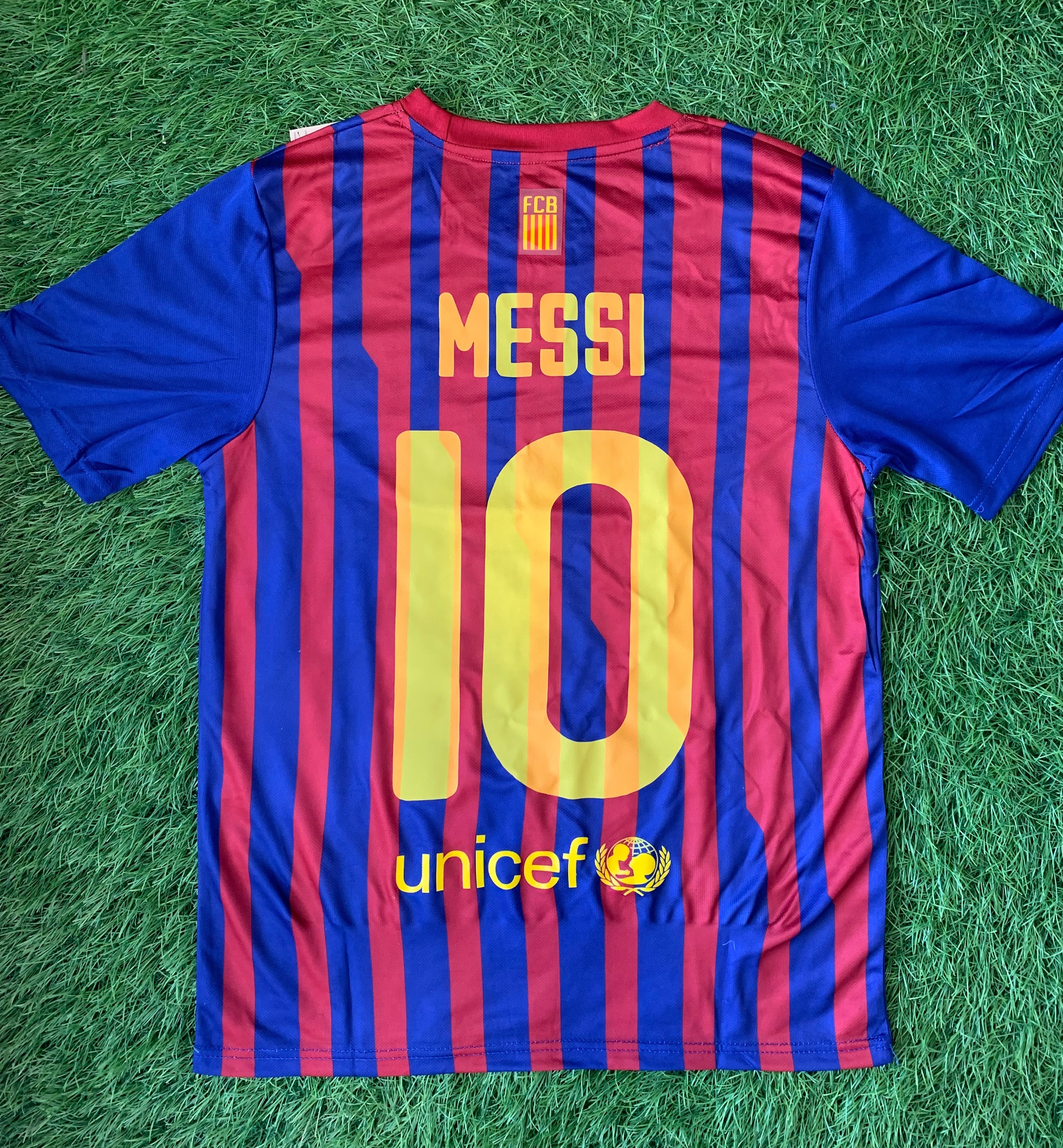 Retro Barcelona Messi Home Jersey & Shorts 2011/12
