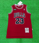 Jordan 23 Bulls Red/Black Basketball Jersey [Stitch]