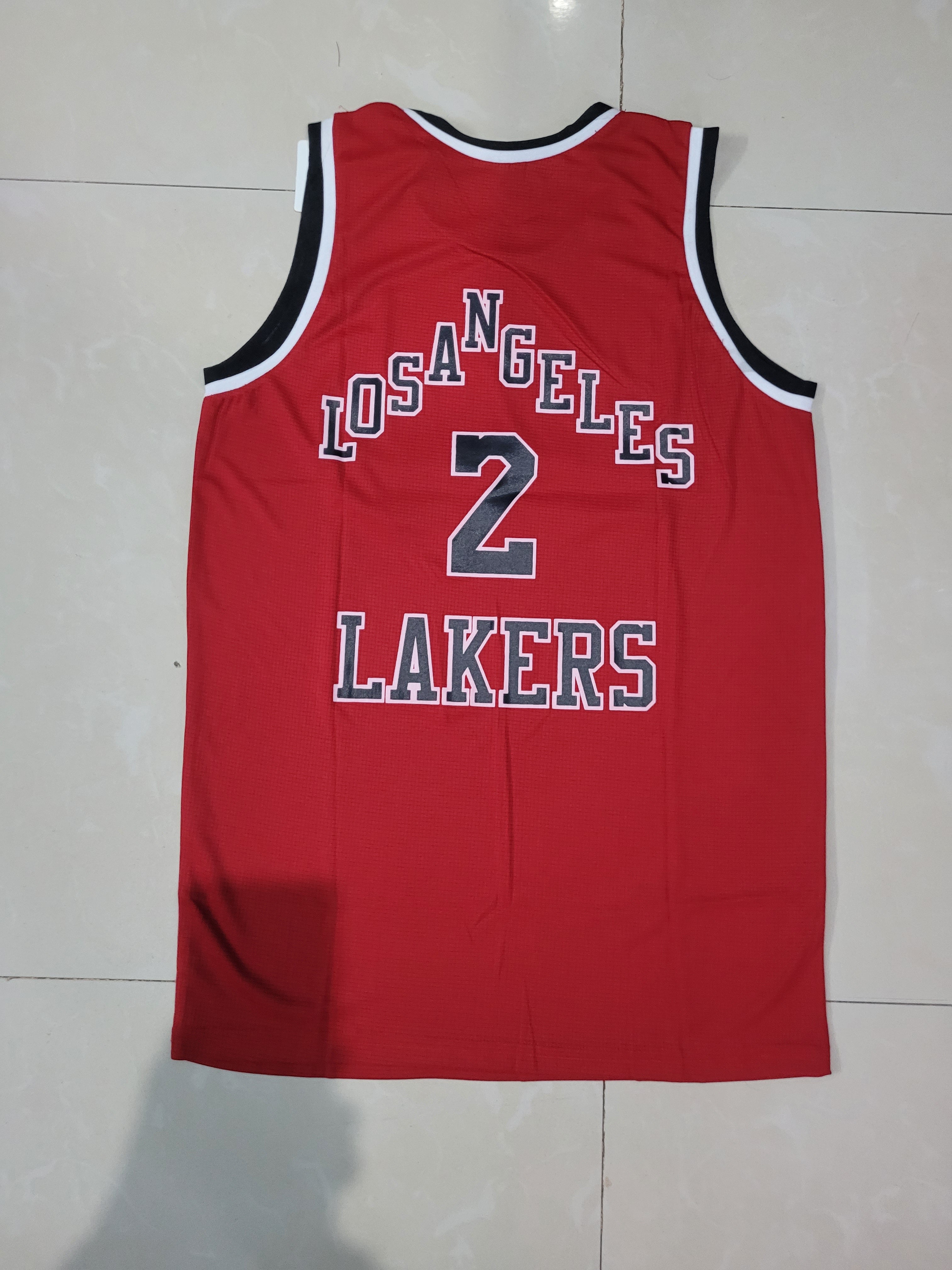 Lakers Los angles 2 Red Basketball Jersey Only[Print]