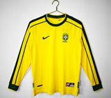 Retro Brazil Home 1998 Full Sleeve Jersey .