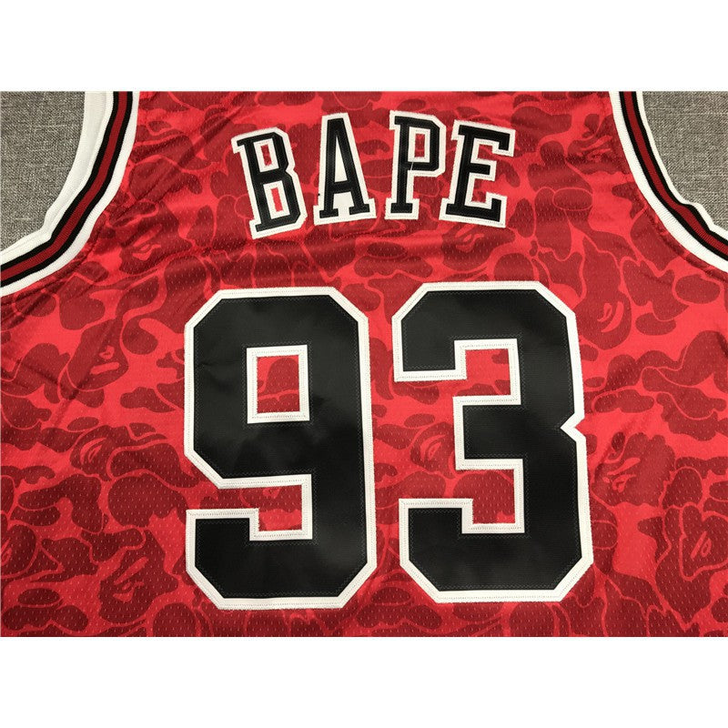 US$ 26.00 - 2023 BULLS & BAPE #93 Red Top Quality Hot Pressing NBA