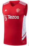 Manchester United Sleeveless Pre-Match Jersey with Shorts Red 2022/23 [Superior Quality]